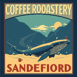 Coffeeroastery Sandefjord and whale