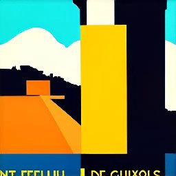 Vintage travel poster of Sant Feliu de Guixols, Costa Brava
