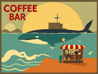 Coffeebar and whale