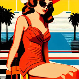 dans le style d'une photo des années 70-90's, pourrais-tu me générer l'image d'une femme avec un costume traditionnel normand, lunette de soleil, air désabusé, assise sur des ballots de paille avec des pommiers en fond ?