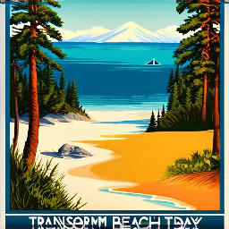 transform this image https://media.512pixels.net/downloads/macos-wallpapers-6k/26-Tahoe-Beach-Day.png